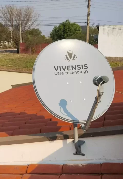 Parabólica digital instalada em residências.